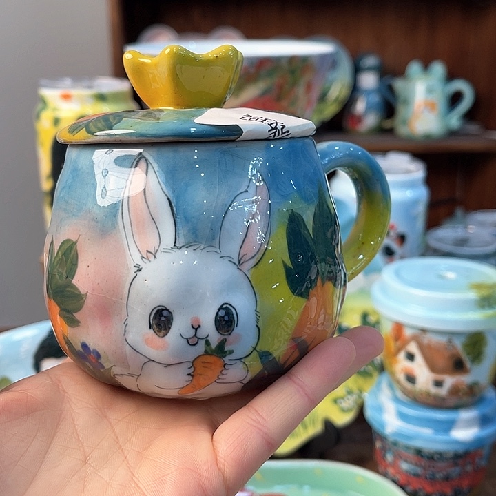 陶景德镇釉下手绘陶瓷 