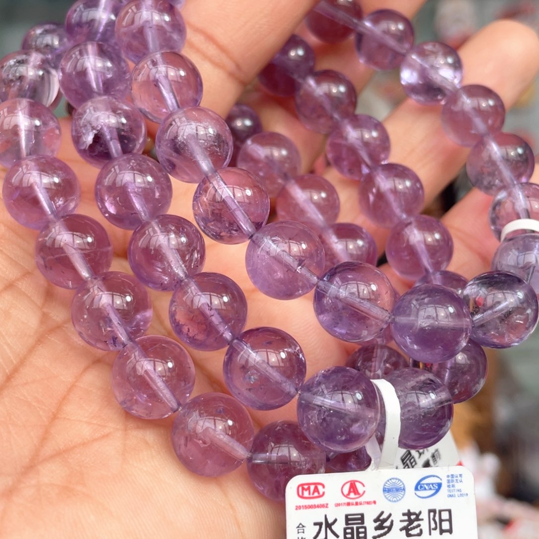 水晶手串未镶嵌10mm薰衣草阿塞手串多样性发其一
