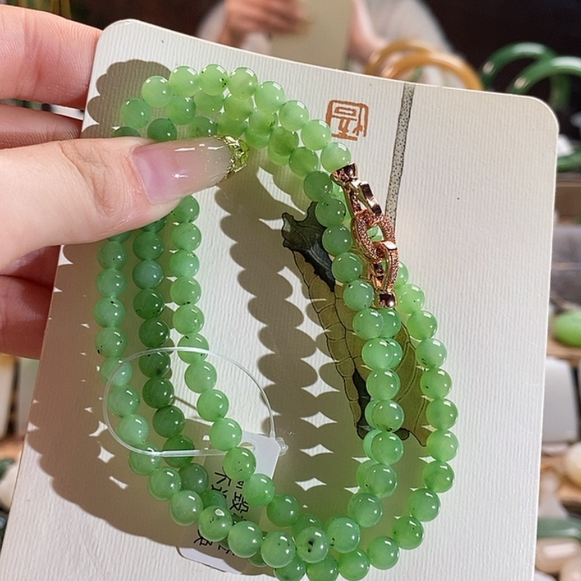【闪购商品】和田玉项链6mm未镶嵌