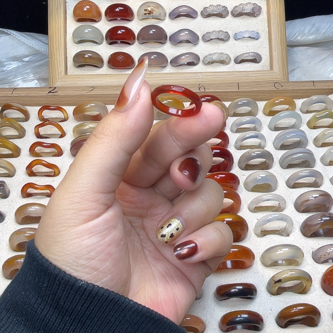 玛瑙/玉髓合金戒指A11港12不退换