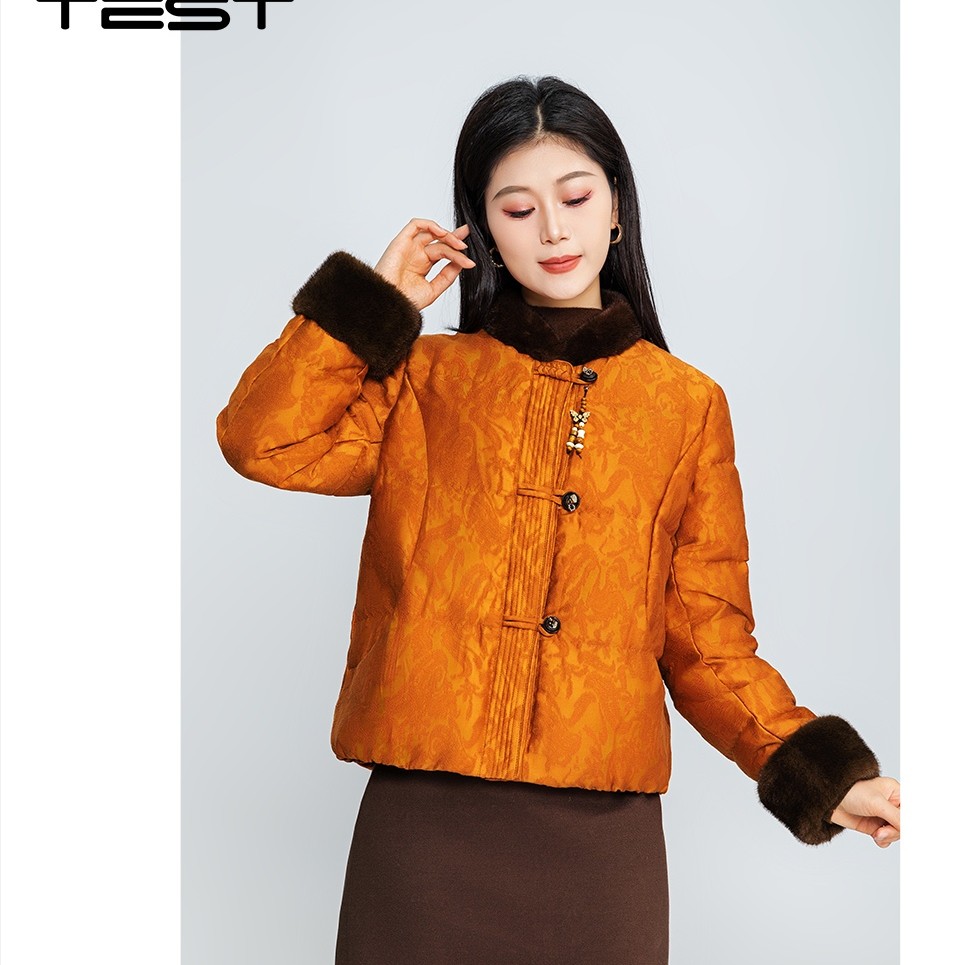 她之蝶25冬新款白鸭绒时尚新中式羽绒服2254209