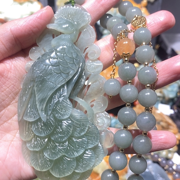 岫玉毛衣链未镶嵌