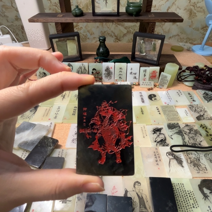 蛇纹石玉合金颈饰