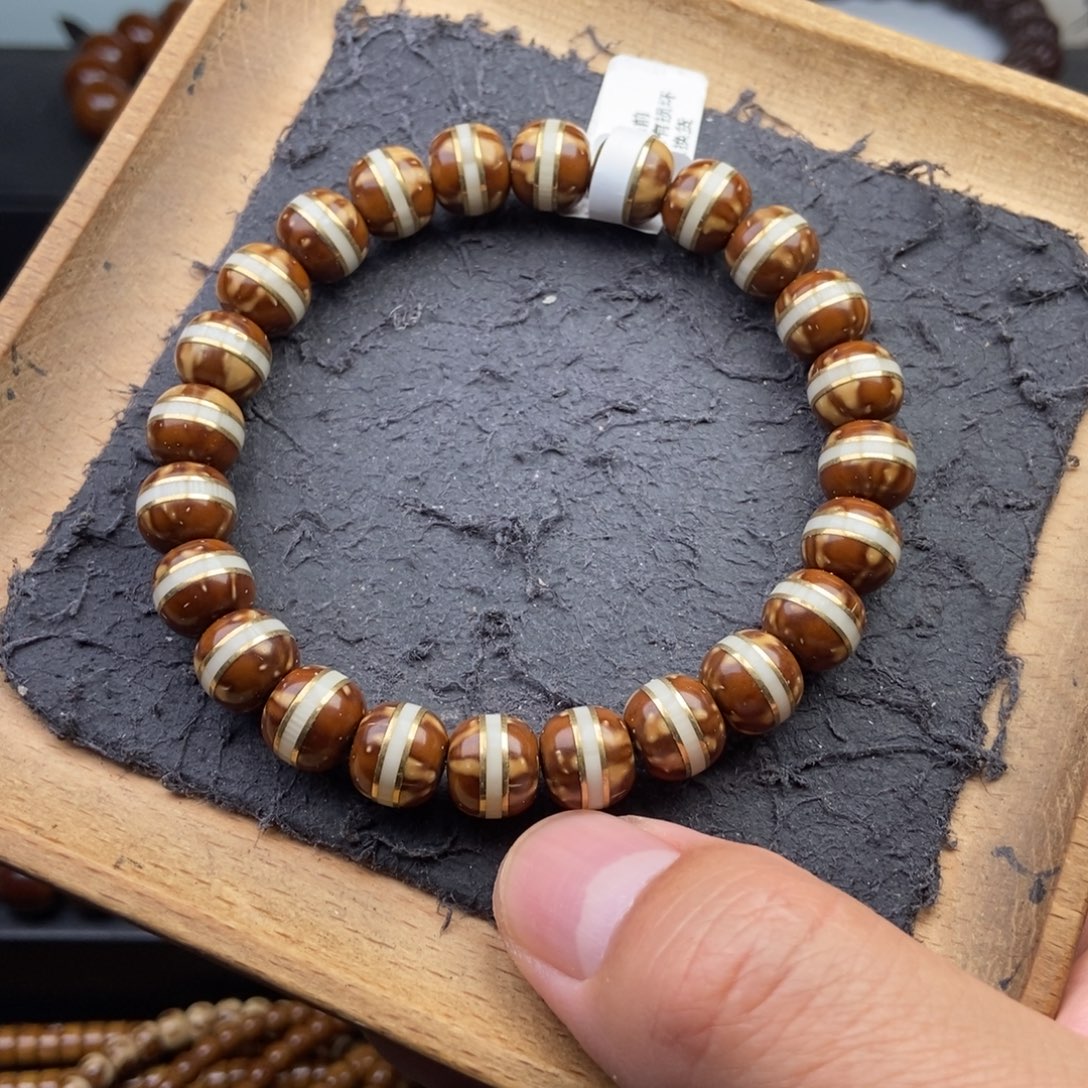 紫金鼠手串10mm天花板花皮