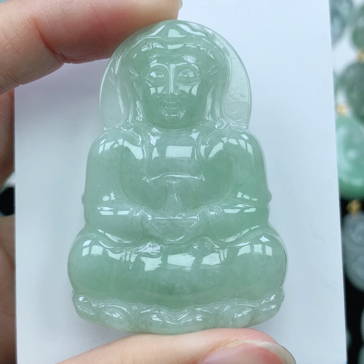 翡翠颈饰未镶嵌天然翡翠a货