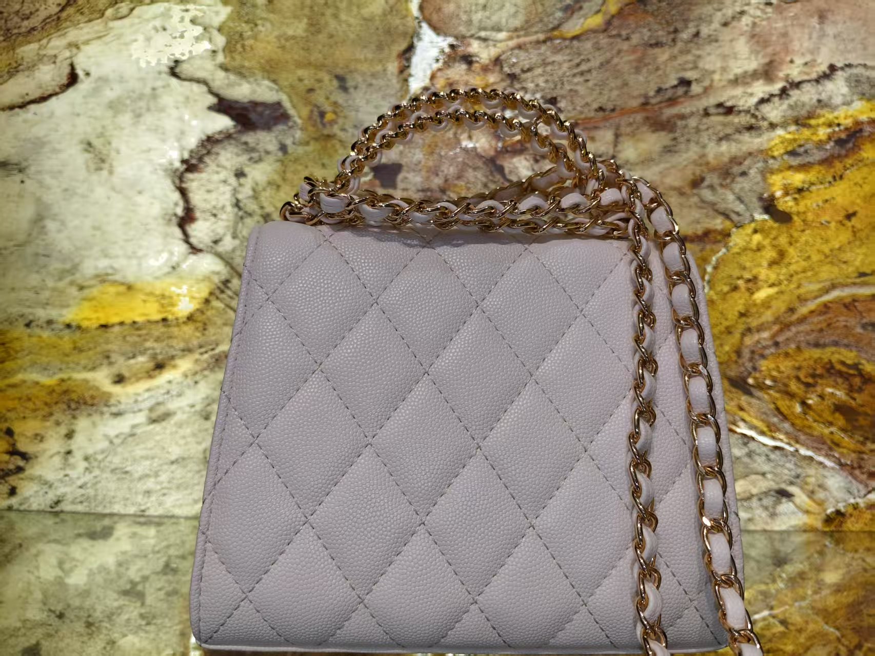 HIRMRIS手工真皮包17-551237-白  双手柄酱白