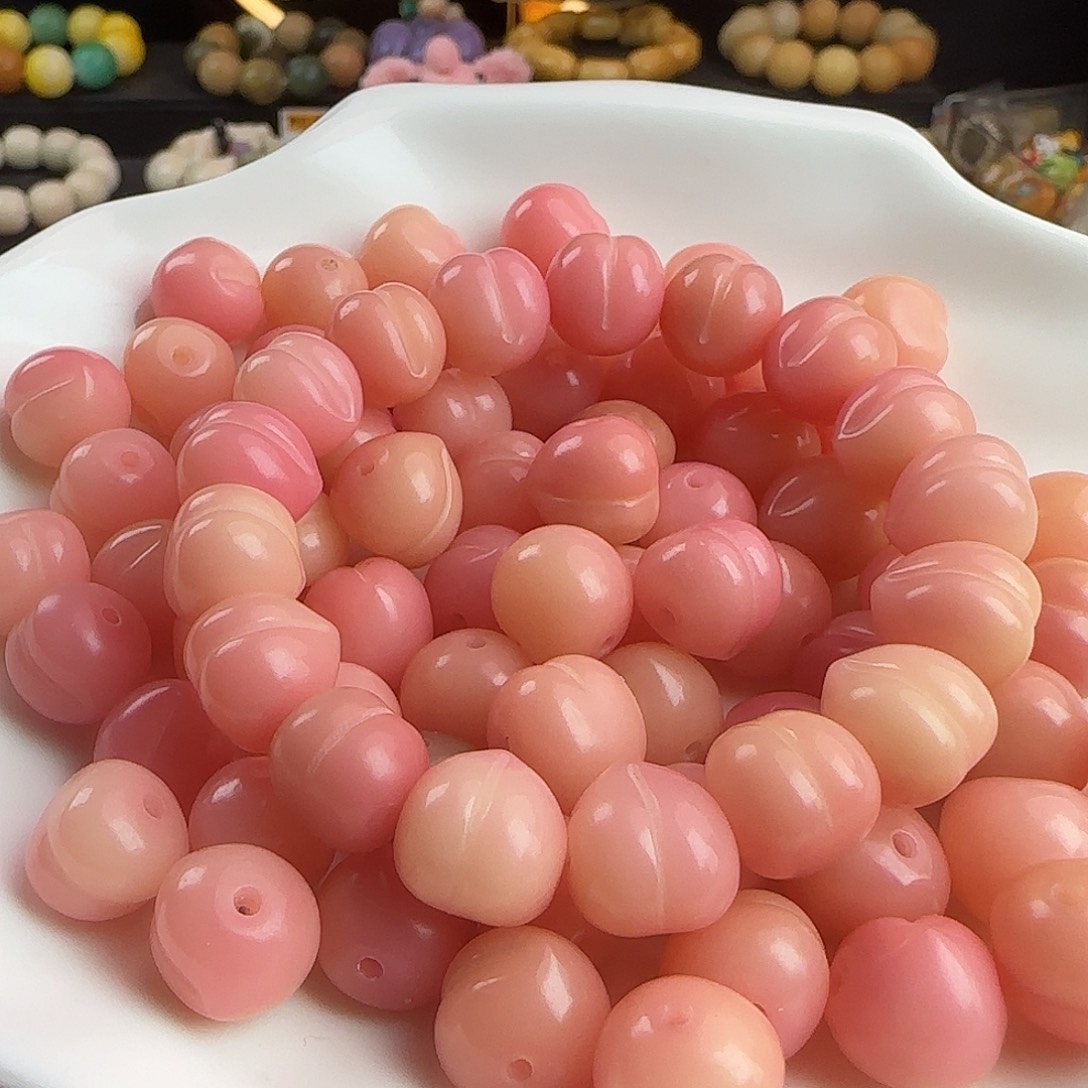 手串菩提根/象牙果卡12水蜜桃22颗