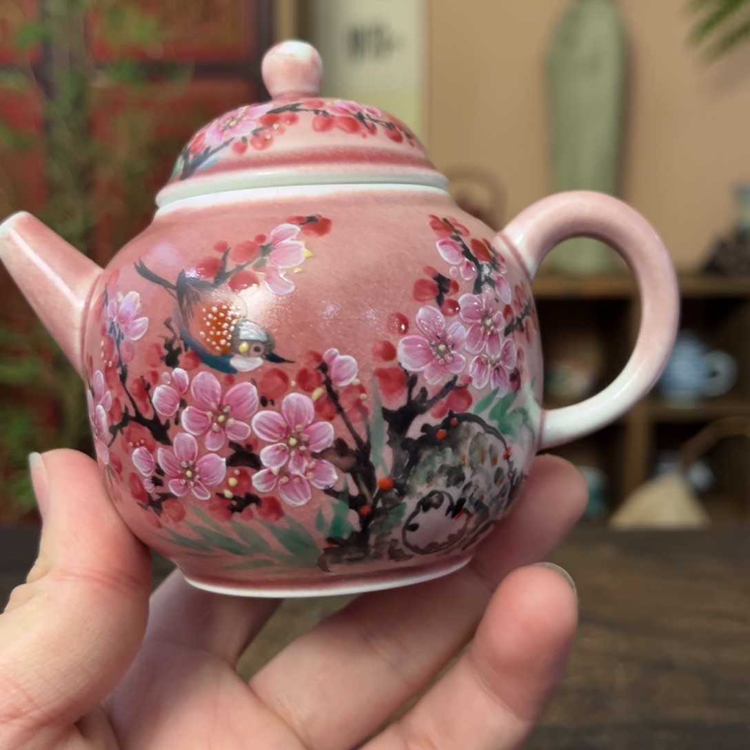 杯柴烧手工手绘陶瓷