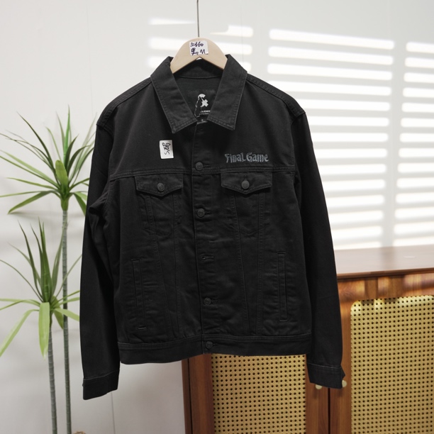 【杰】潮牌卡通印花牛仔翻领外套50660-B-2-2