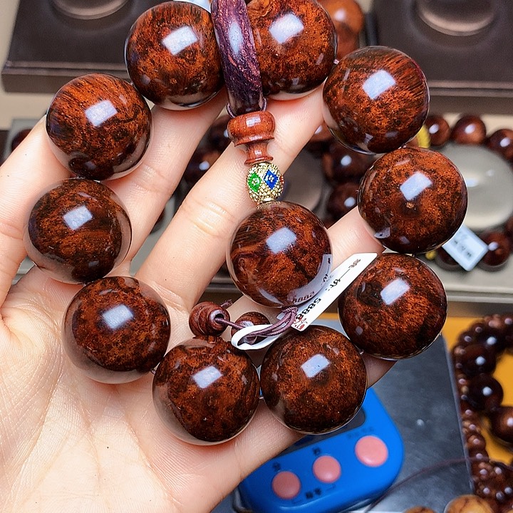 花梨木类手串/手链老挝花梨风化料土埋料2.5