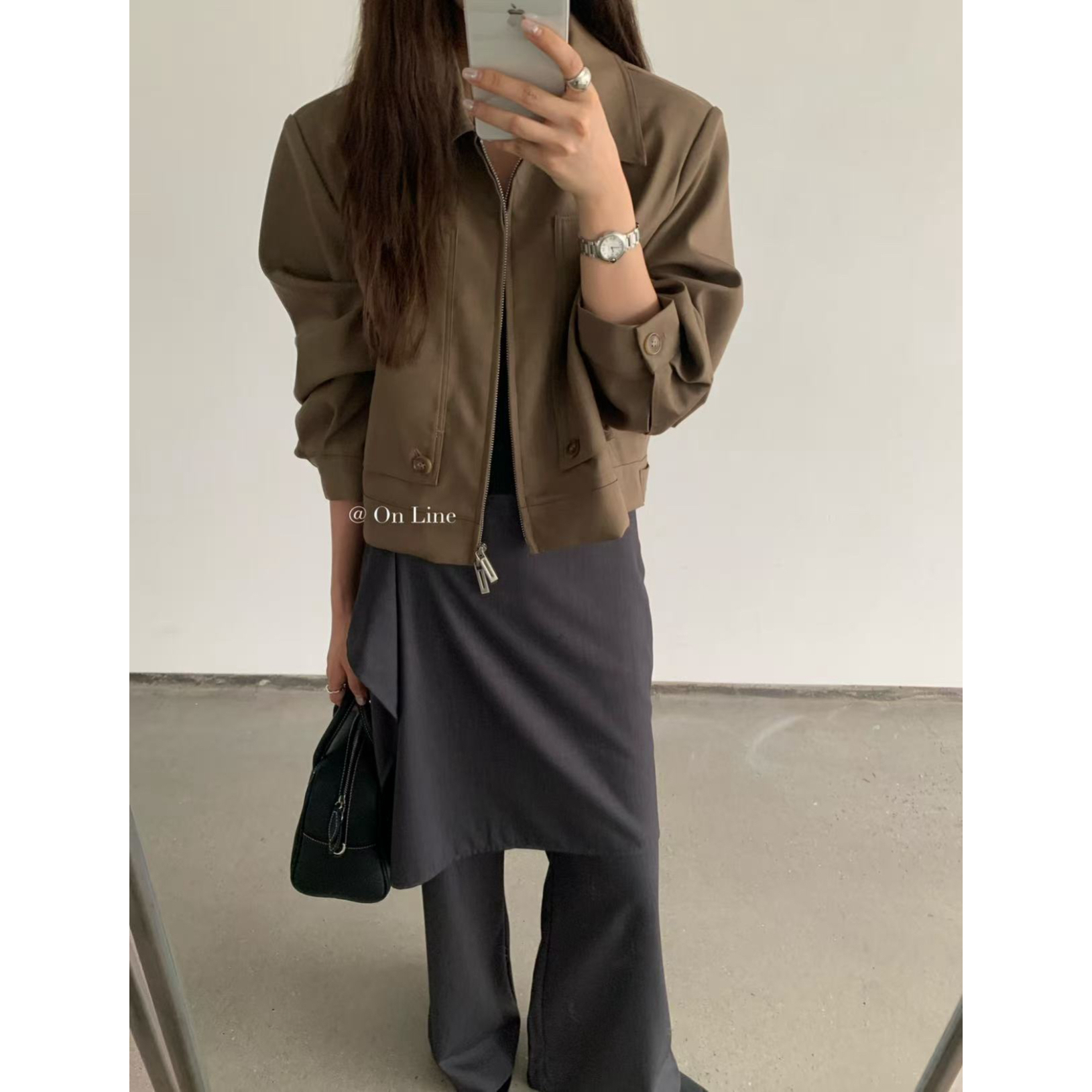 （福）质感夹克！韩系翻领休闲夹克外套（2OL90910#）爱唯依