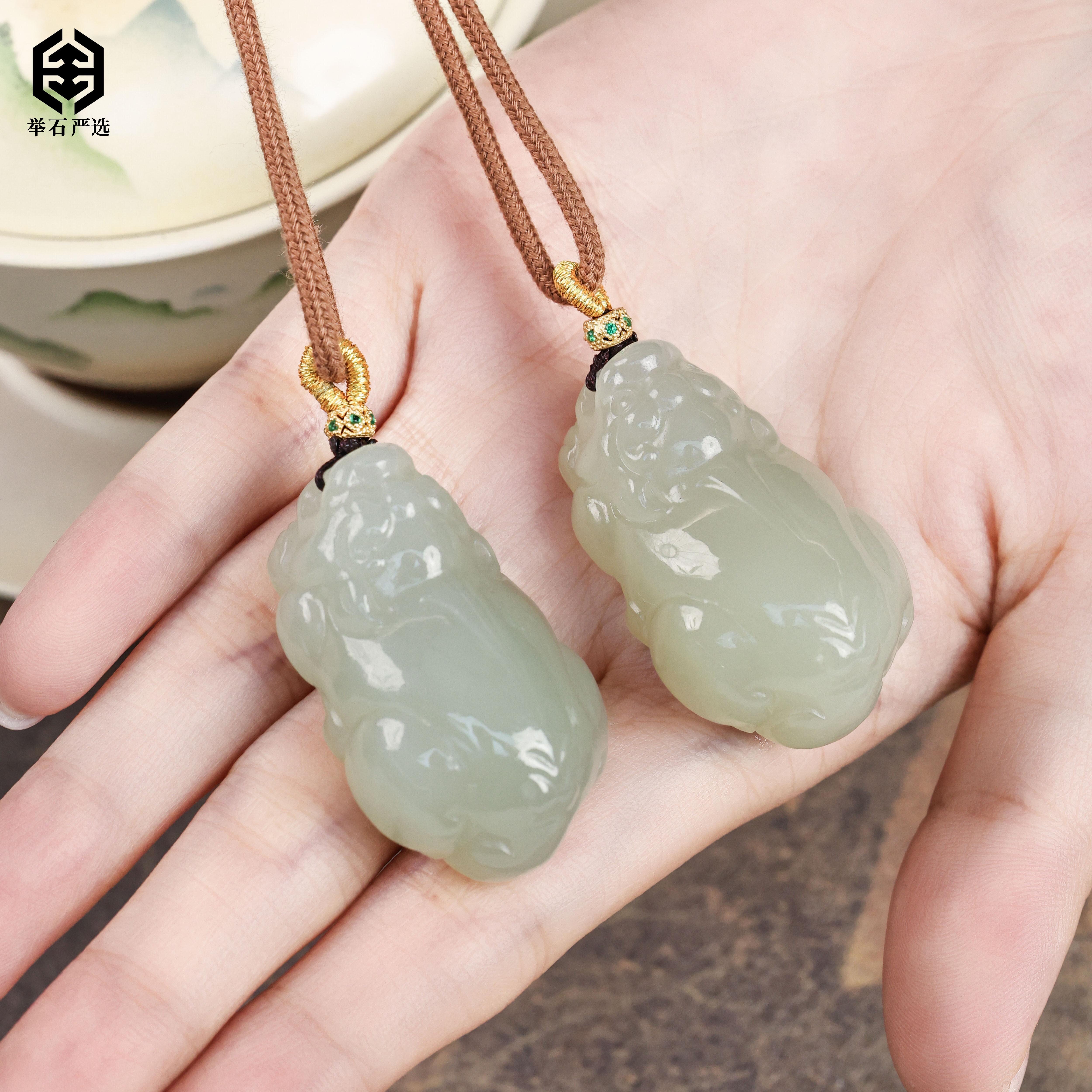 【举石严选】H1102-2493-26和田玉吊坠（一件/多样性发）E