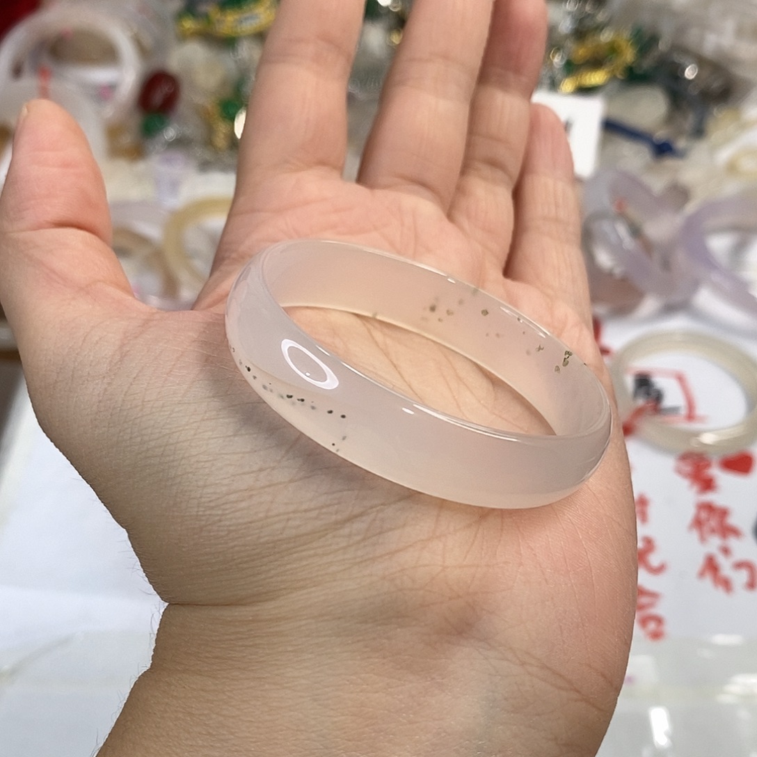 玛瑙/玉髓未镶嵌手镯A99。48.4圈