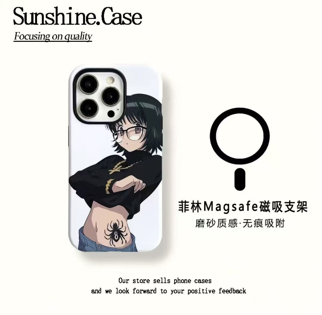 磁吸菲林二合一适用苹果华为vivo小米oppo手机壳蜘蛛少女