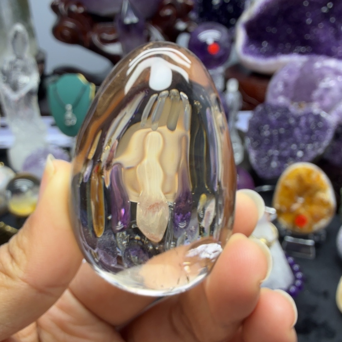 水晶未镶嵌摆件手握