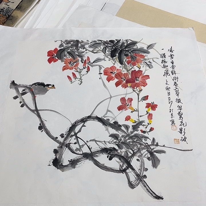 姜奇老师花鸟作品50×50