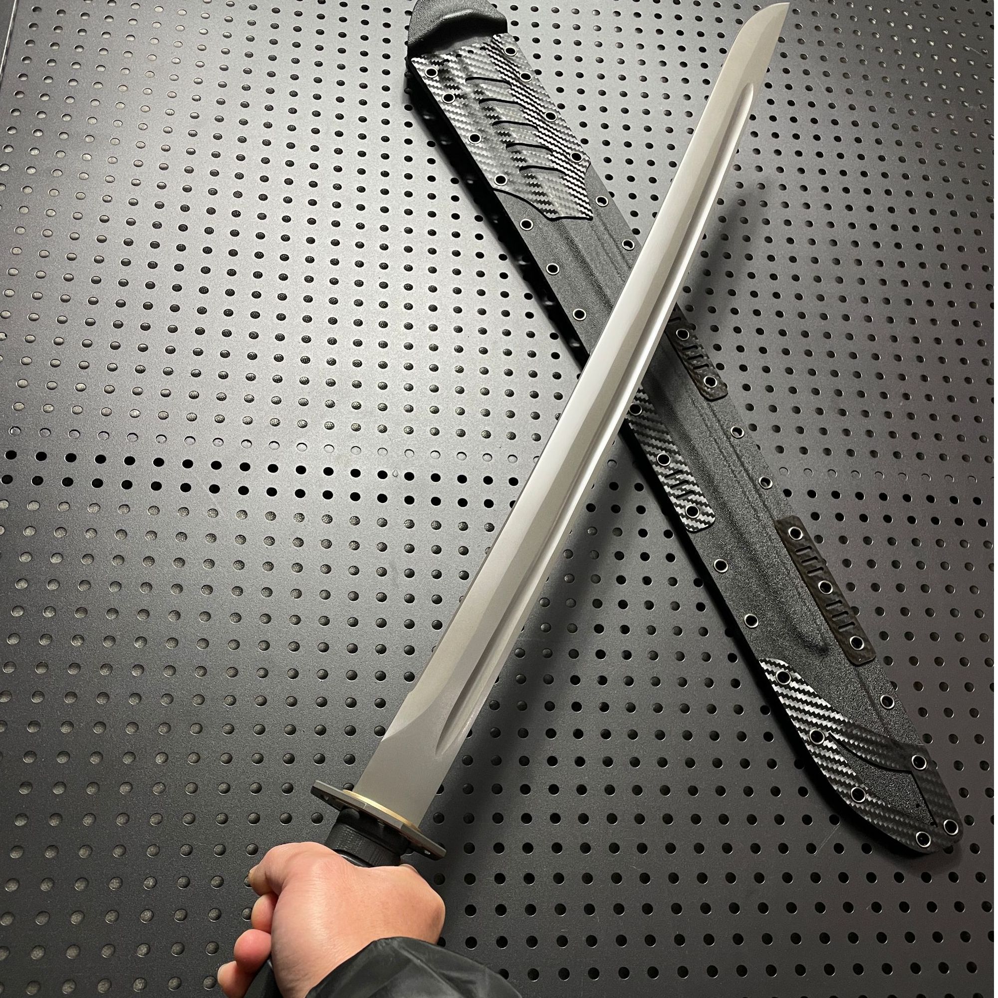 龙泉战术-汉环首k鞘G10手柄收藏战术刀未开刃