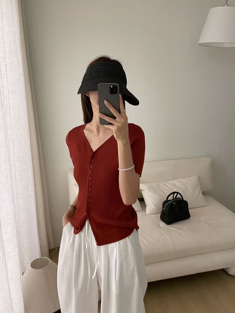 拾光家针织开衫短袖4406