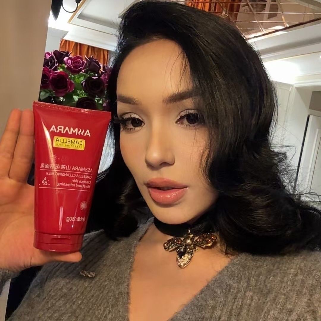 ASSMARA 山茶花洁面乳洁面乳卸妆清洁保湿温润舒缓深层清透洗面奶