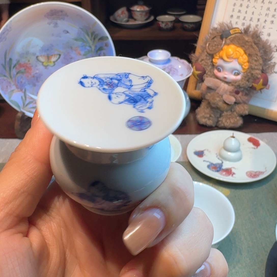 五子登科童子盖置