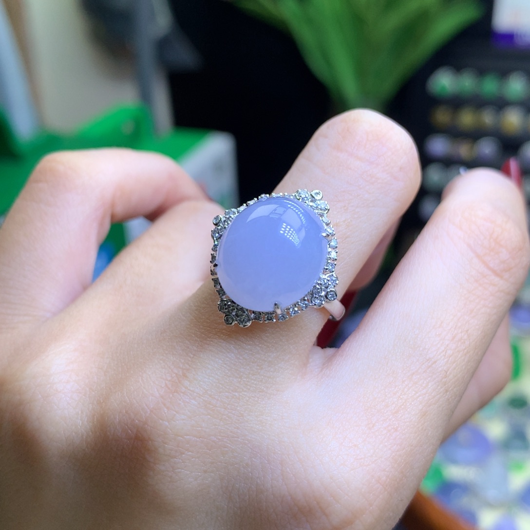 翡翠颈饰18K金镶嵌我***懂天然