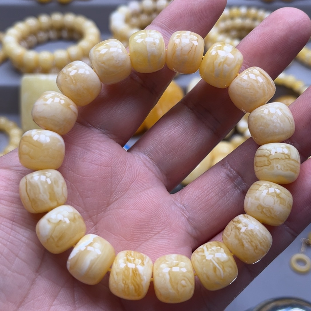 琥珀未镶嵌手链手串