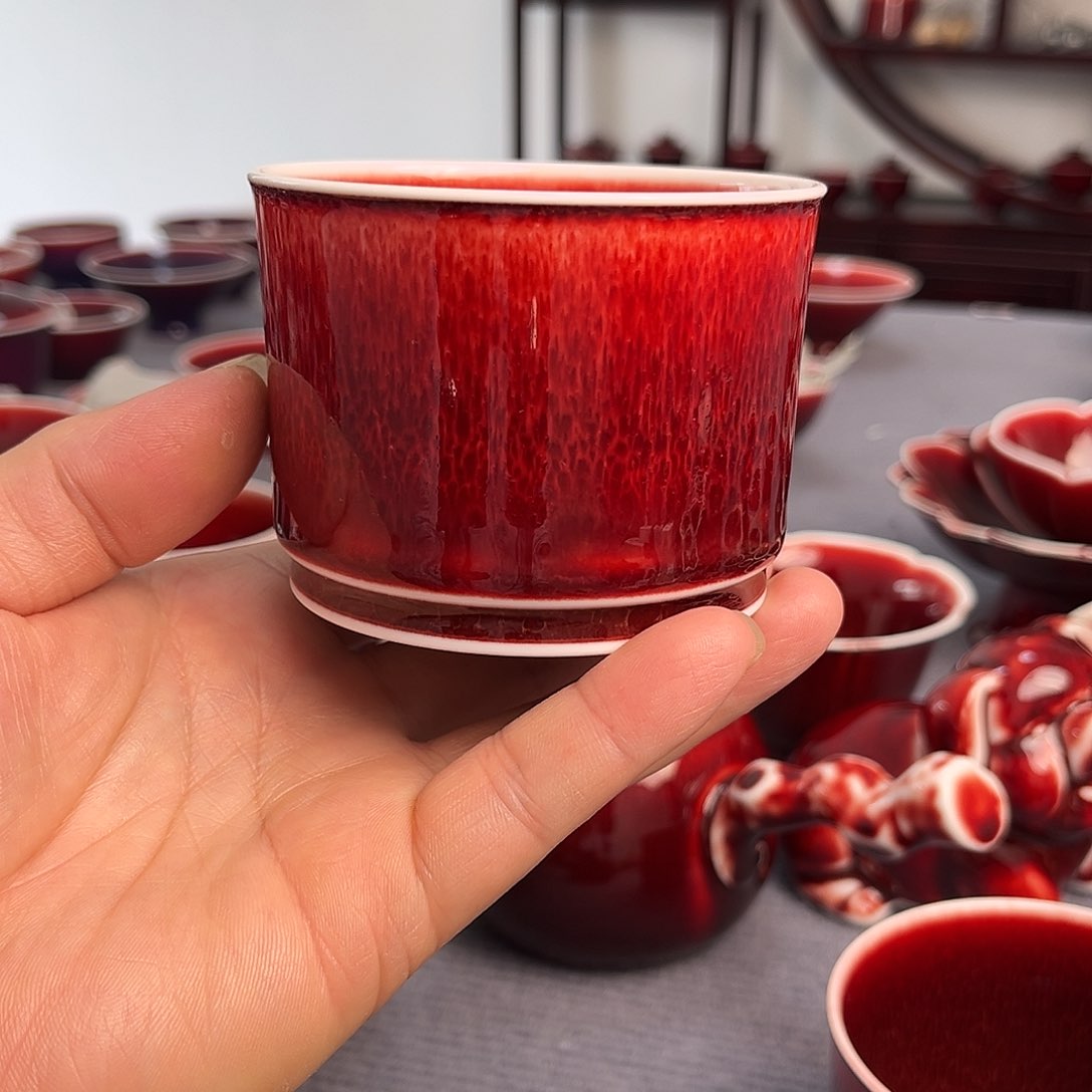 景德镇陶瓷郎红杯