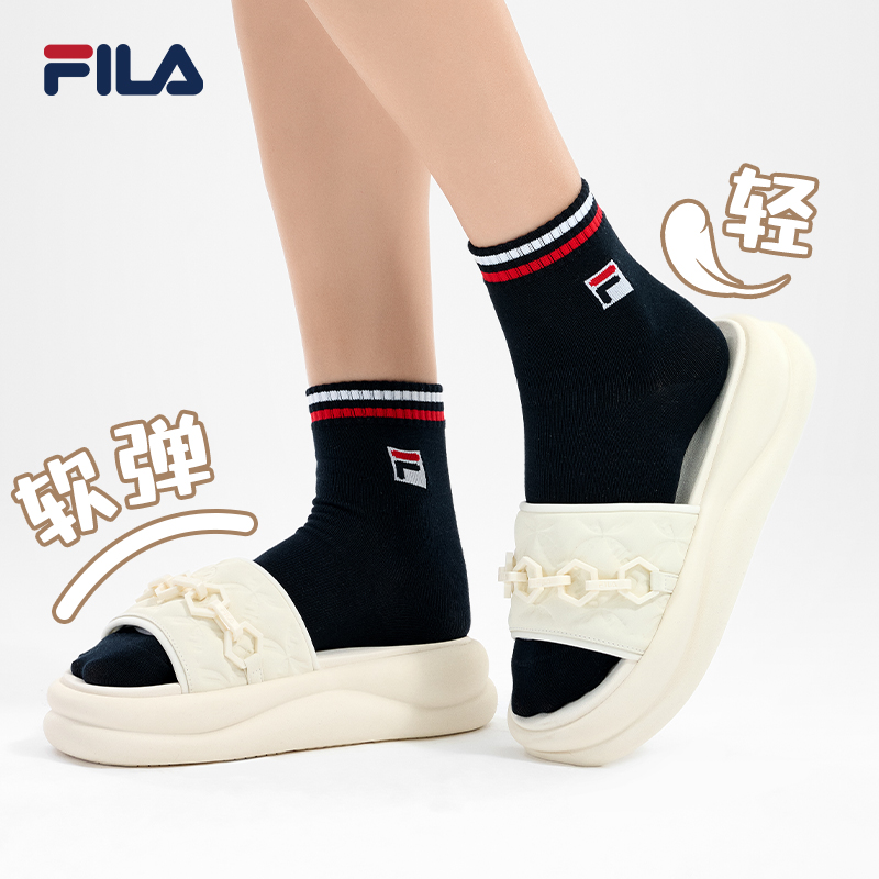 【断码特价】FILA/斐乐拖鞋夏季度假穿搭透气休闲海豚鞋F12W422501F