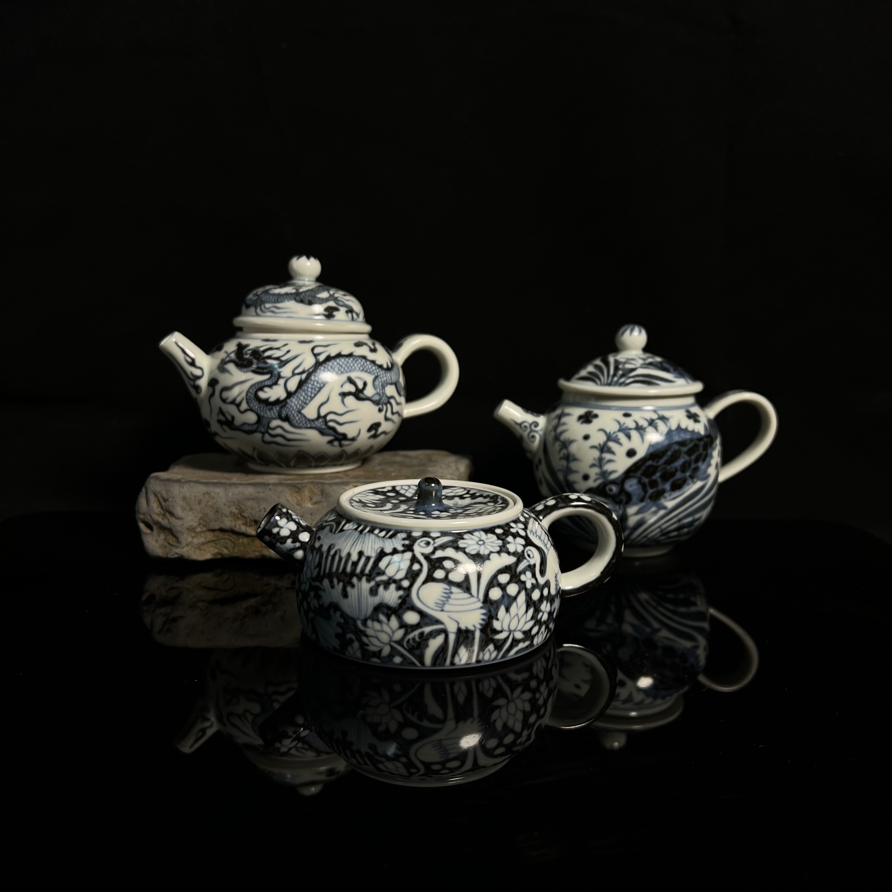 《鸣鹊坊》元青花瓷壶茶壶系列