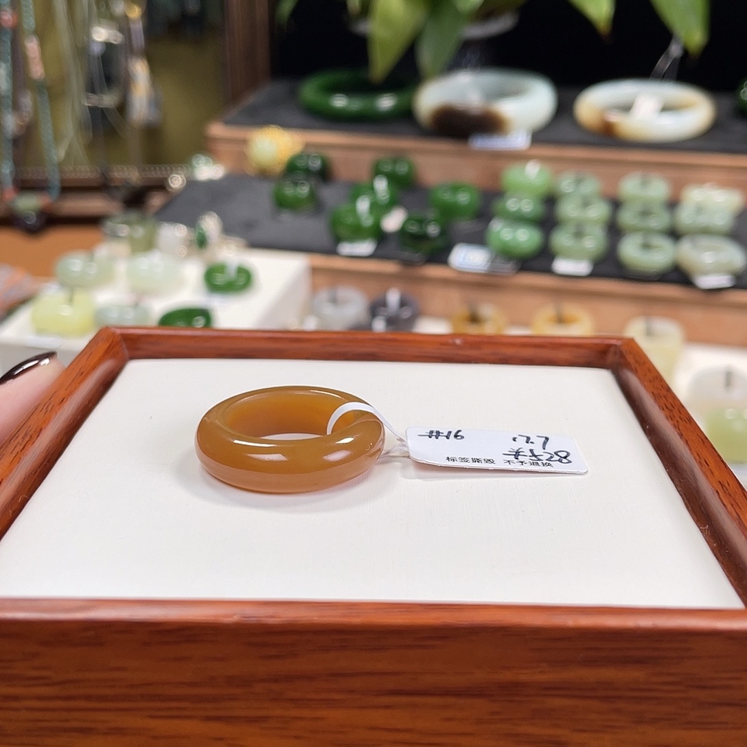 和田玉未镶嵌戒指2-内径17.8