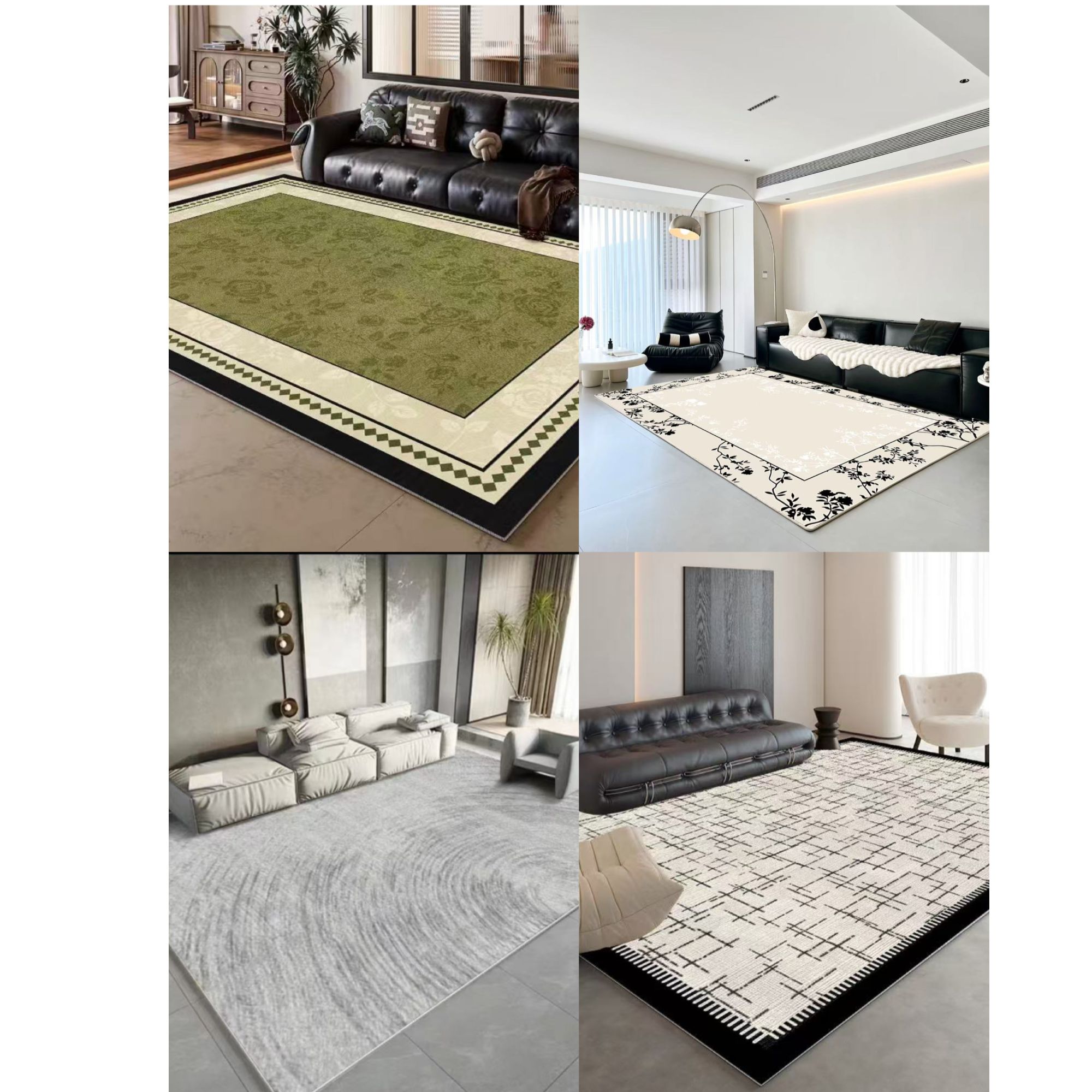 免洗可擦防水防油客厅沙发中古风仿羊绒地毯地垫