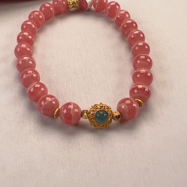 菱锰矿（红纹石）手串未镶嵌