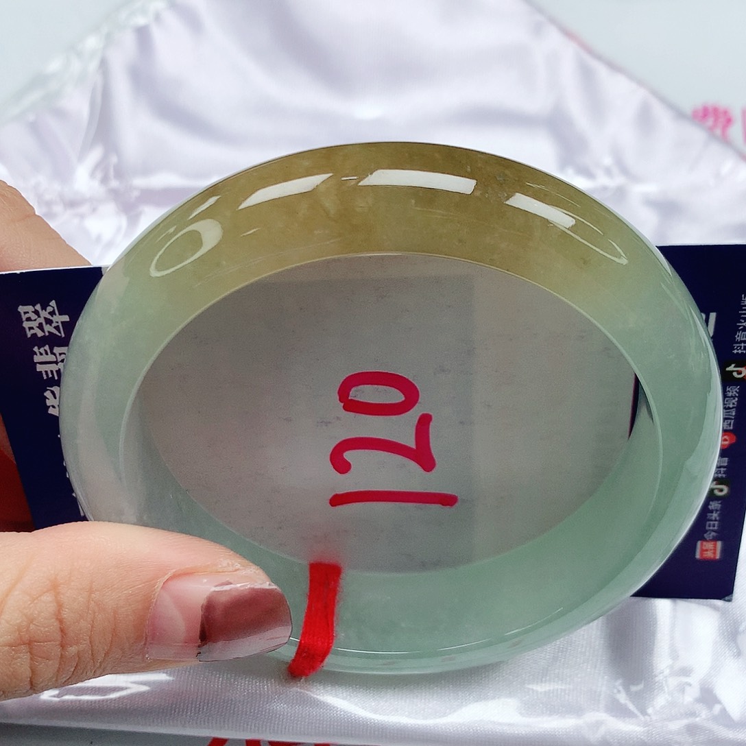 翡翠手镯未镶嵌58圈缅甸天然翡翠A货