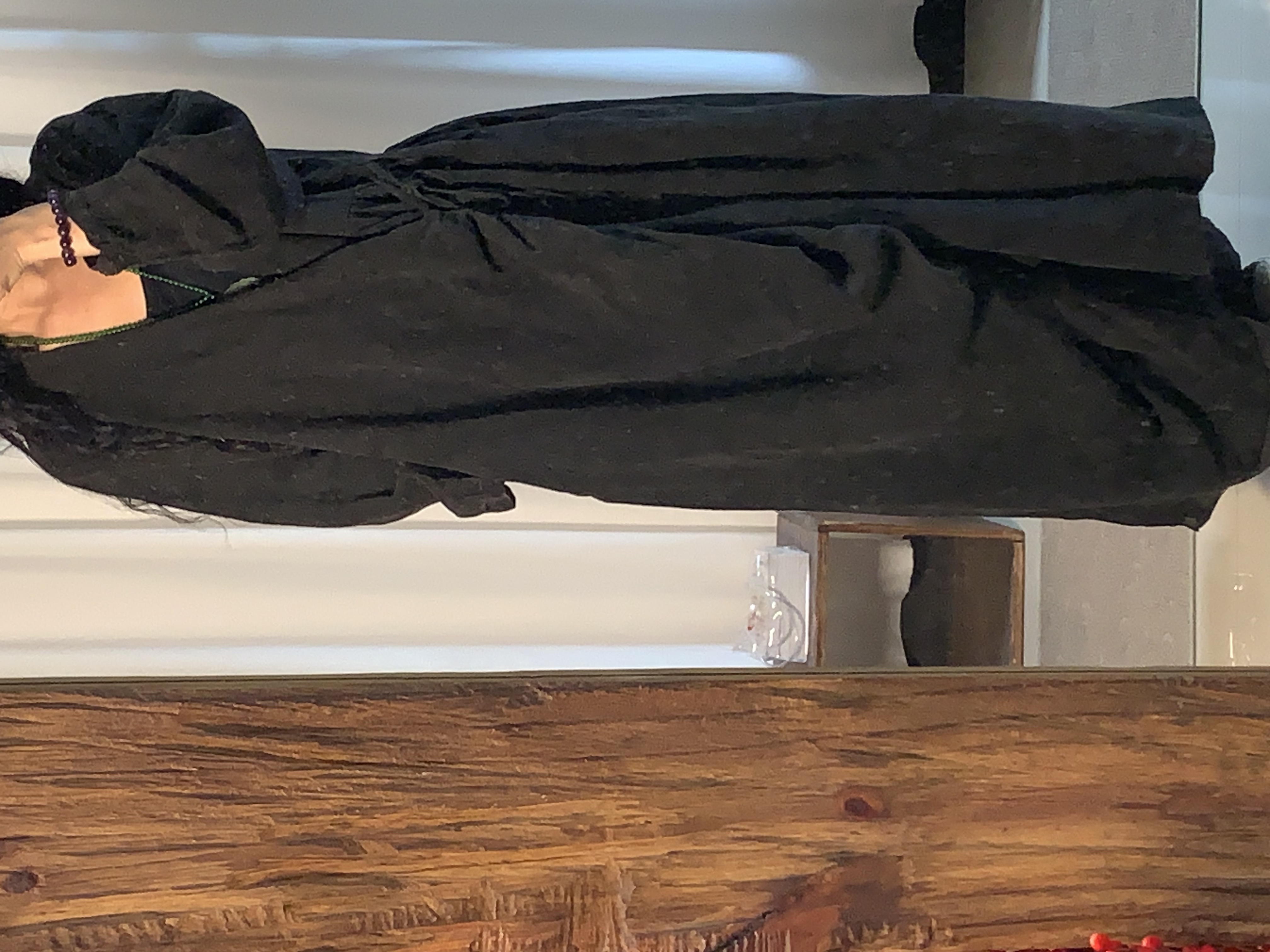 秋冬个性张扬不规则联益长裙纯色宽松腰连衣裙中长款显瘦加厚