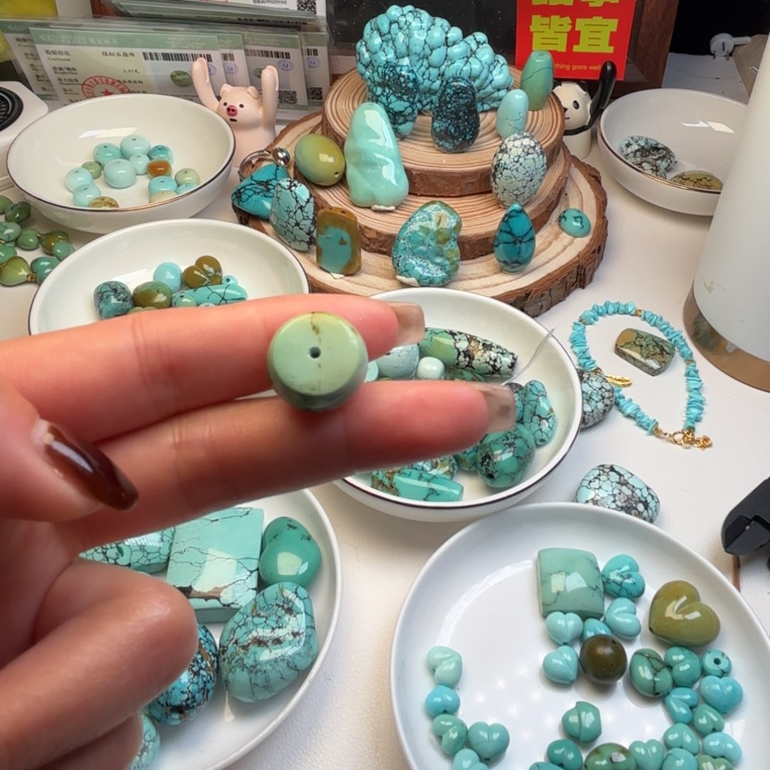 绿松石未镶嵌单珠