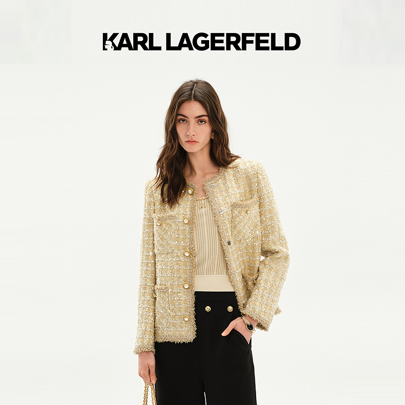 【官方】KARL LAGERFELD卡尔拉格斐25秋季款香风外套老佛爷P21E1501