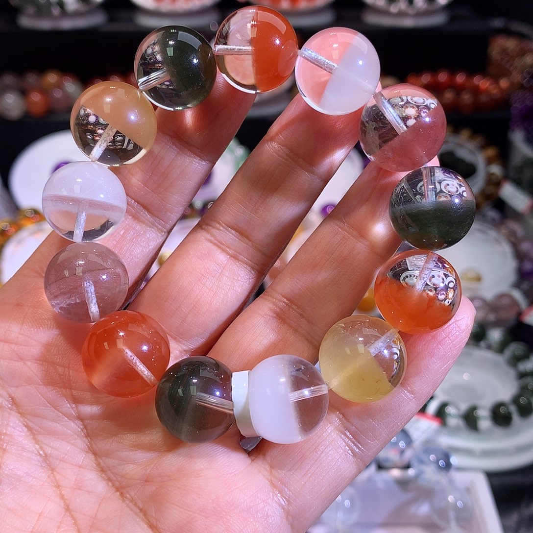 手链水晶未镶嵌16毫米四季兔毛