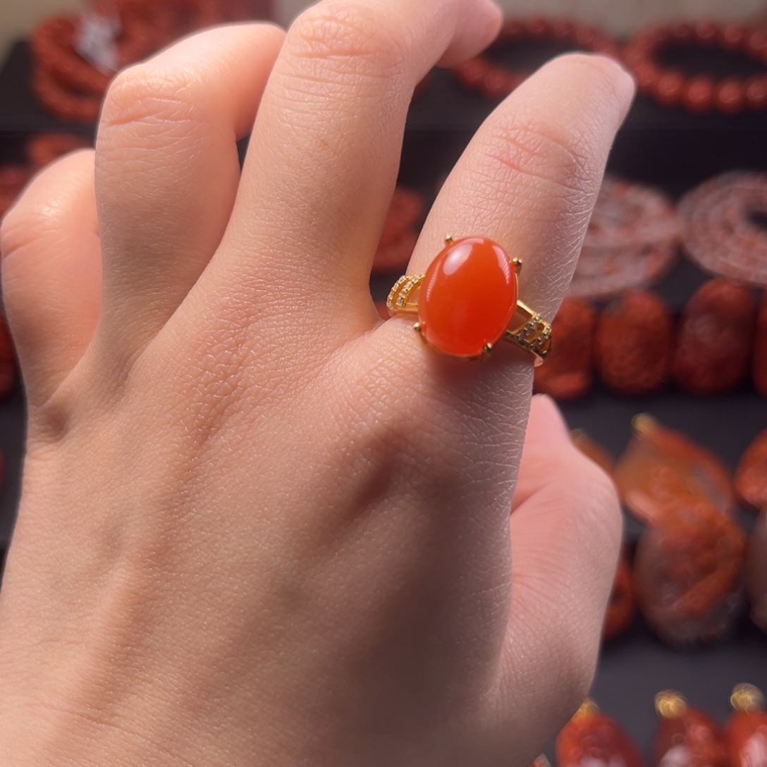 南红玛瑙南红银S925镶嵌