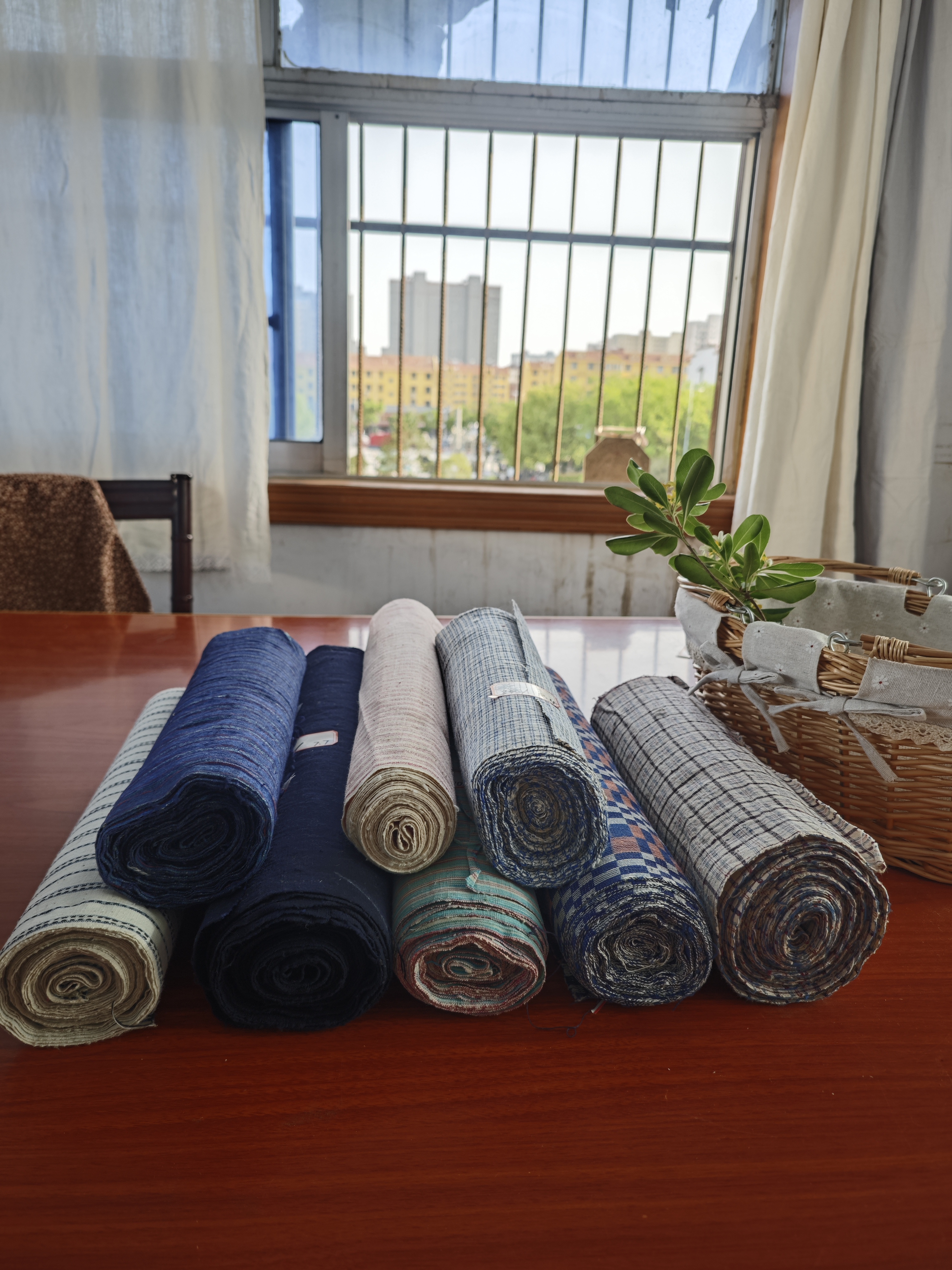 纯棉手捻线老粗布