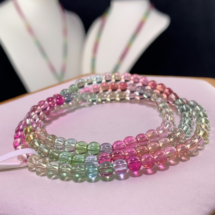 双色碧玺手链未镶嵌