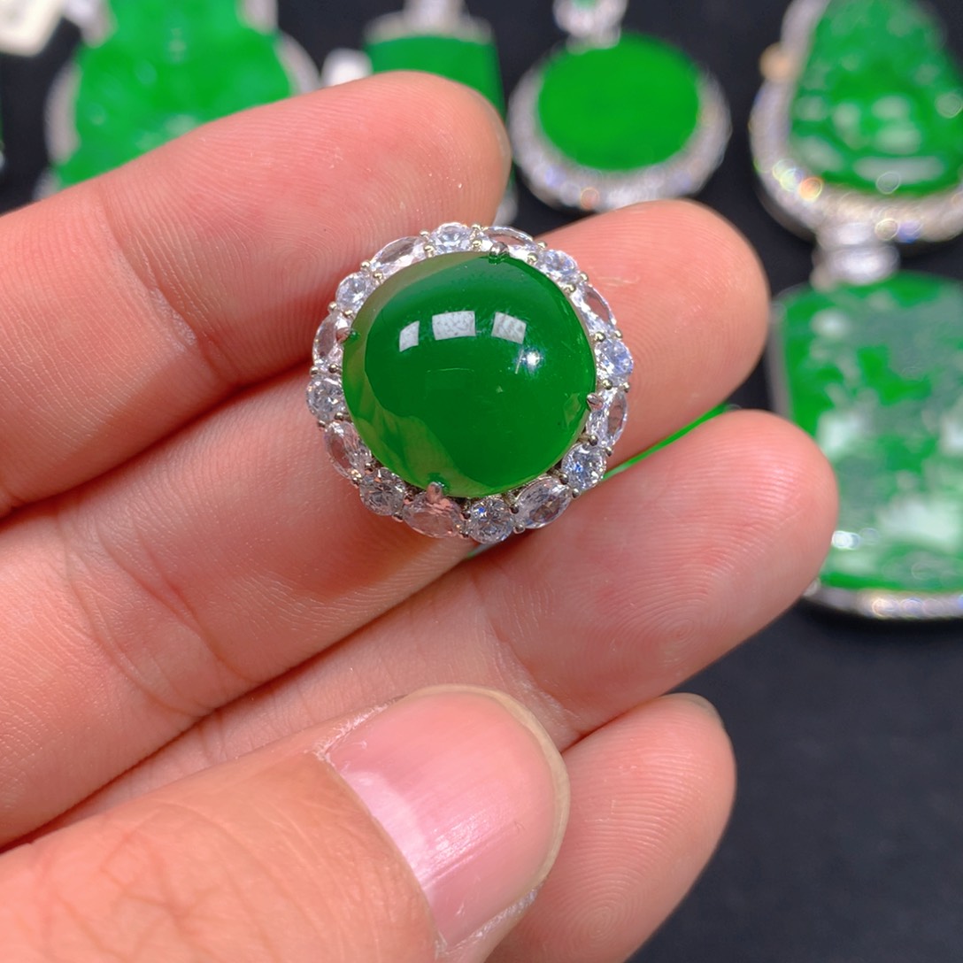 翡翠颈饰银S925镶嵌11111111111