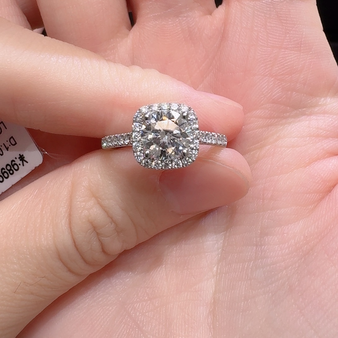 M***~实验室培育钻石铂Pt950镶嵌方糖1克拉20圈