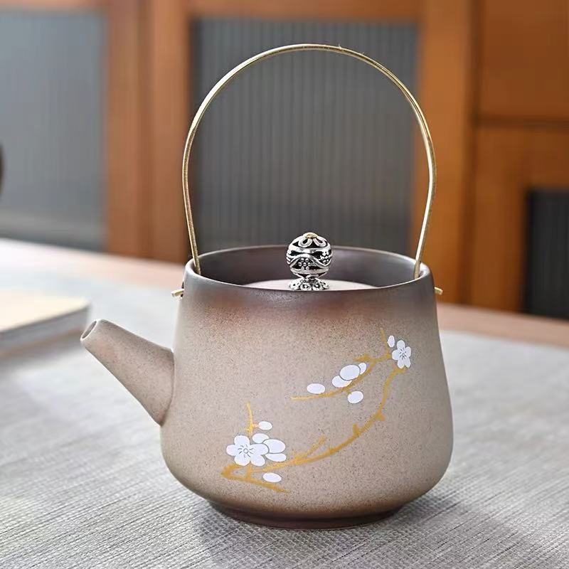 陶瓷黑白渐变单壶724 ZH489