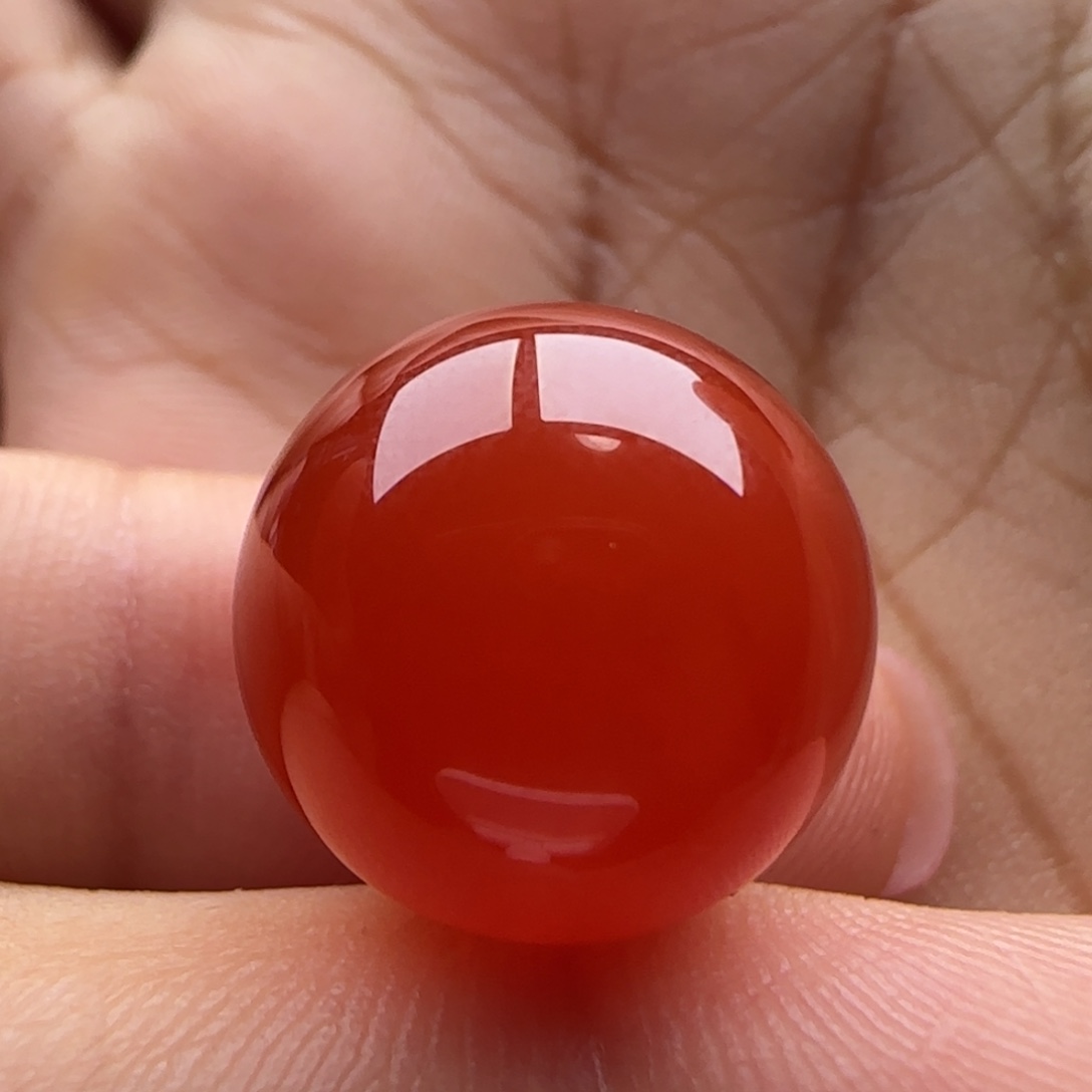 南红玛瑙圆珠15.4马牙未镶嵌