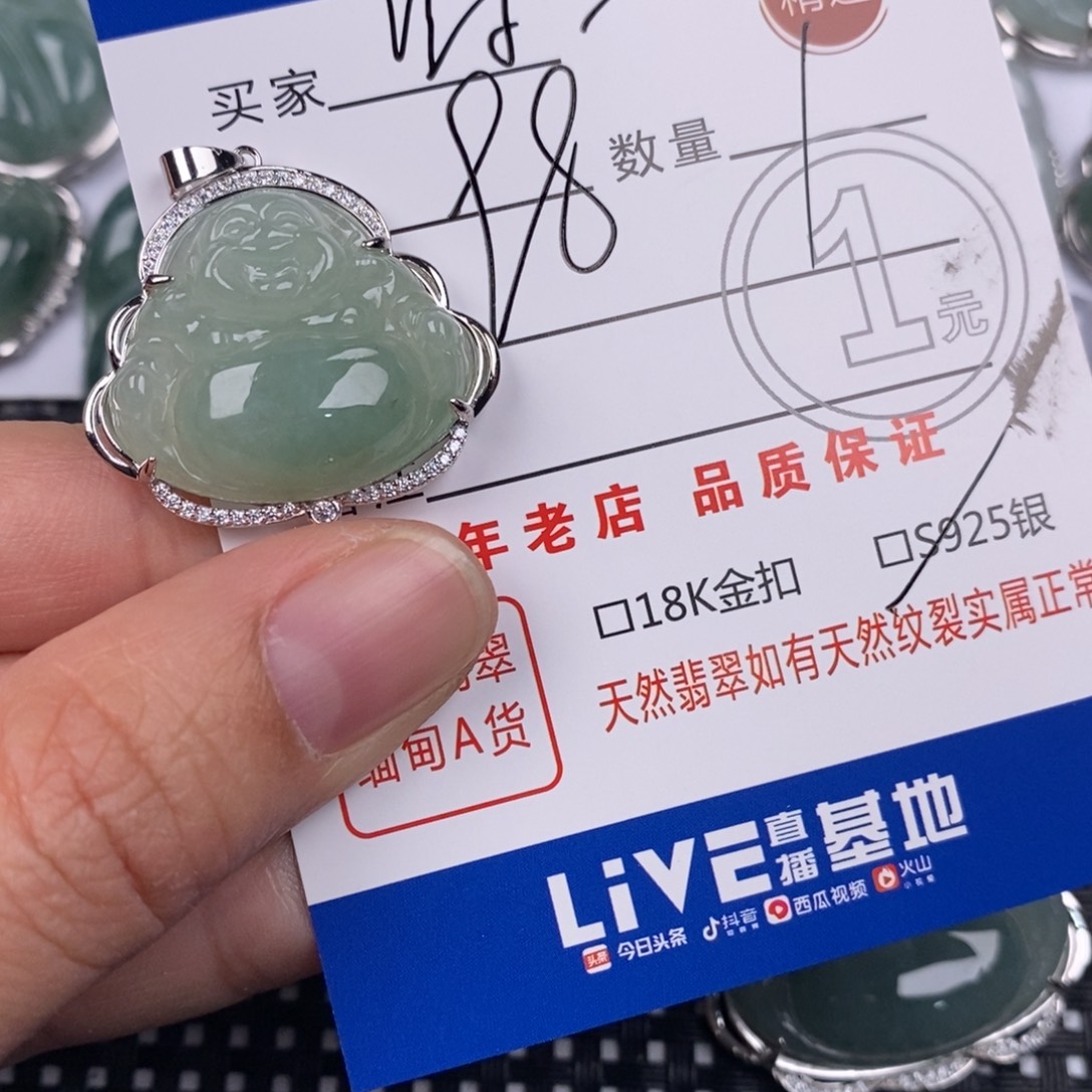 K***@翡翠银S925镶嵌颈饰