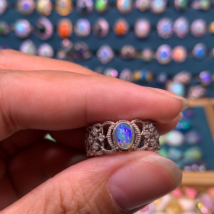 【闪购商品】欧泊戒指款式银S925镶嵌