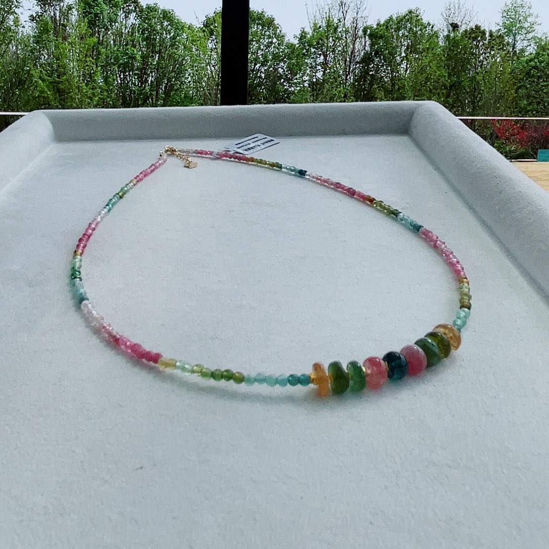 银S925镶嵌颈饰碧玺碧玺