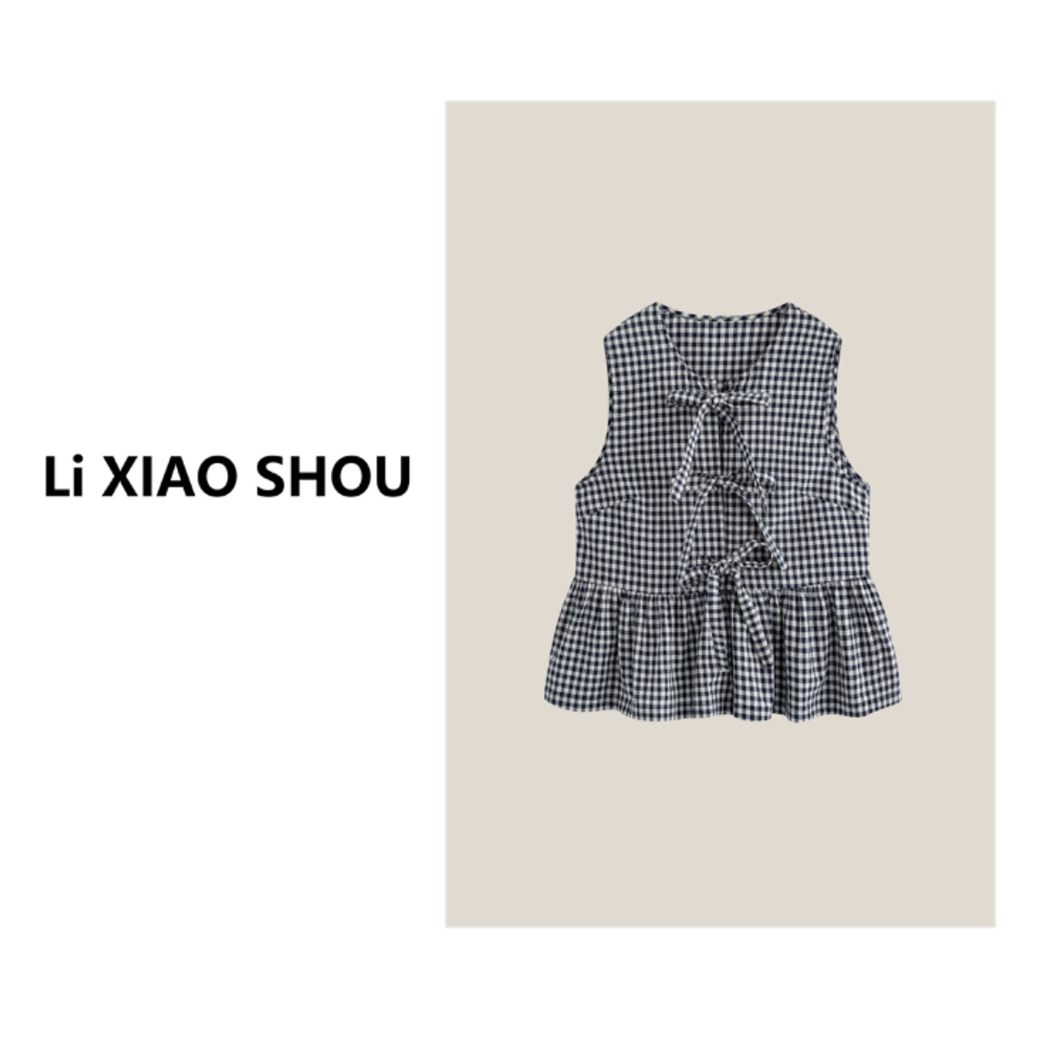 【李小瘦大码女装】夏季气质简约时尚感休闲显瘦无袖圆领上衣371D