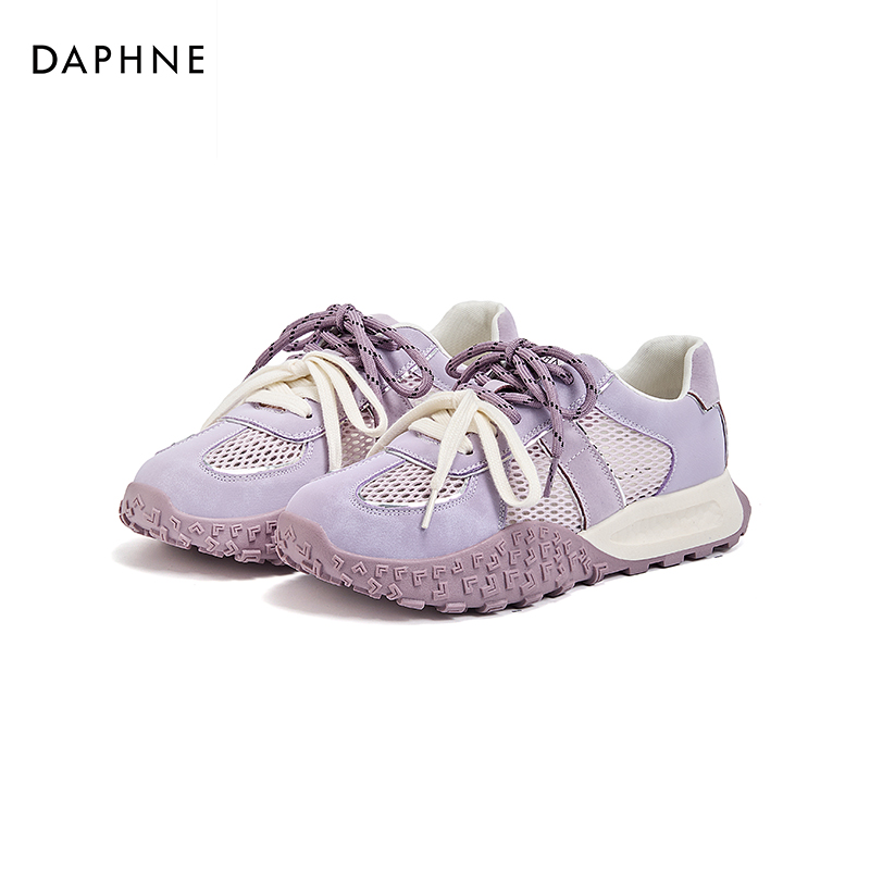 达芙妮2025夏季新款网面透气舒适德训鞋百搭复古阿甘鞋软底休闲鞋