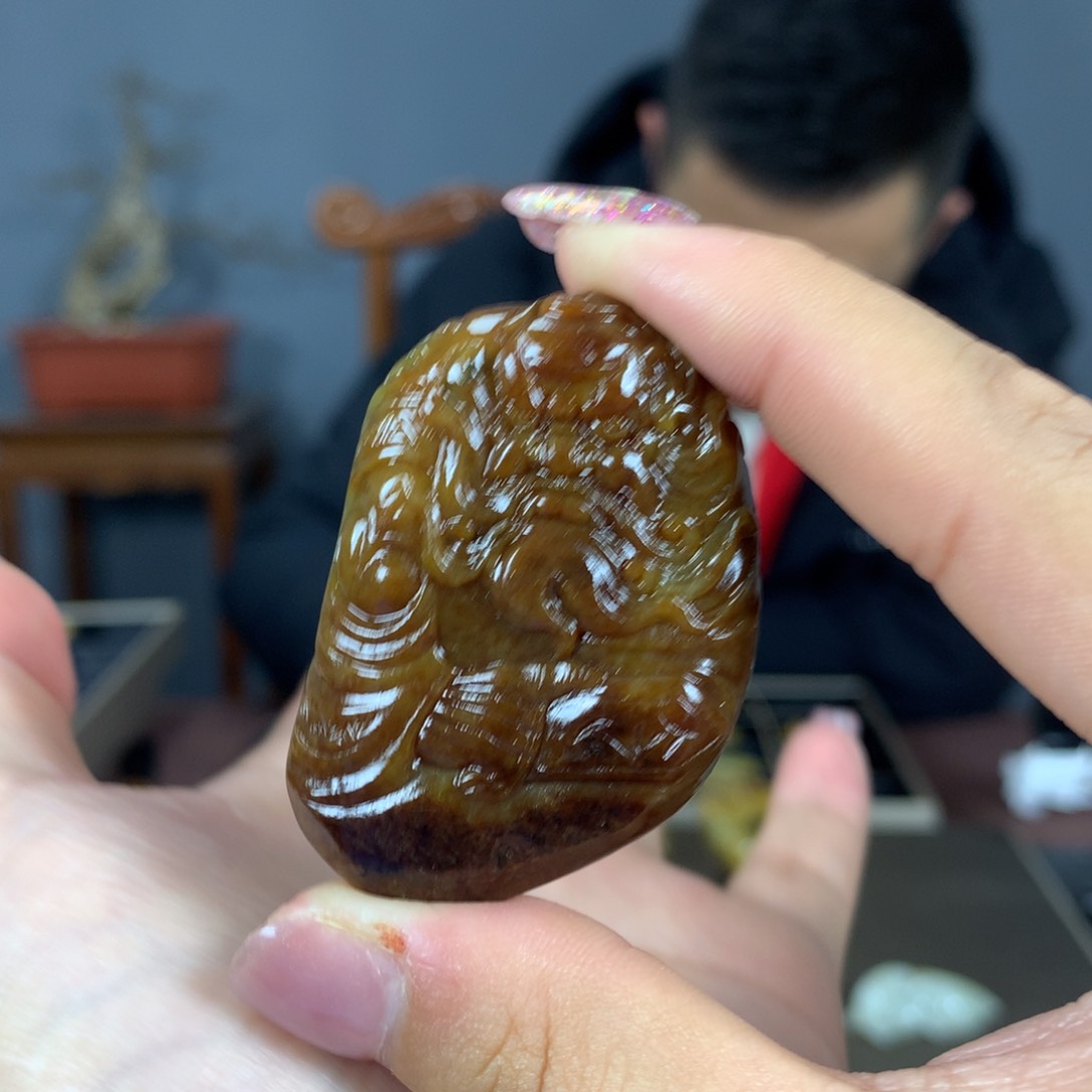 和田玉吊坠(不含链)未镶嵌